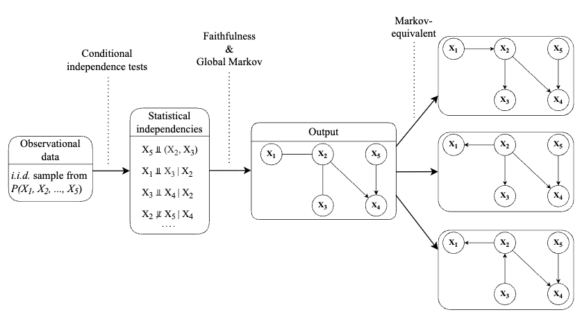 Cyclic causal discovery equivalence class figure
